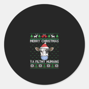Adesivo Feliz Natal Ya Sujo Gente Vaca Leite