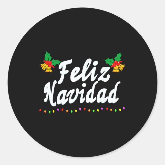 Adesivo Feliz Navidad Família Homens Mulheres Filhos Mexic (Frente)