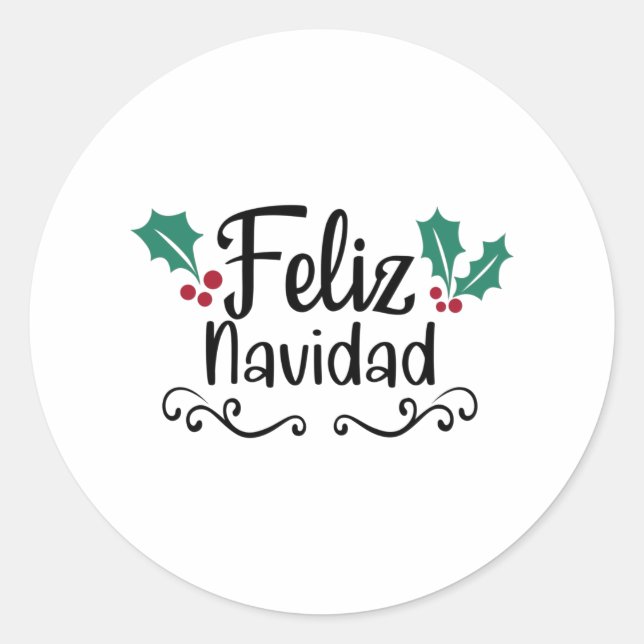 Adesivo Feliz Navidad Felry Natal (Frente)