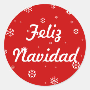 Adesivo Feliz Navidad Flocos de Neve
