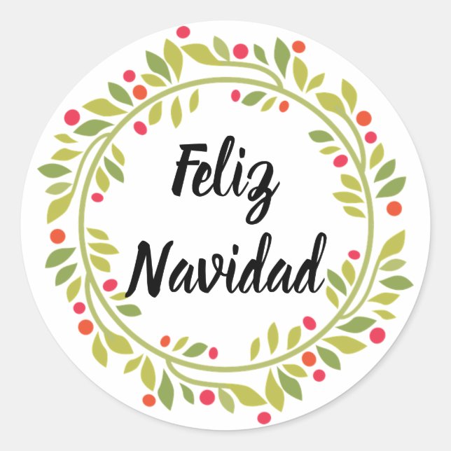 Adesivo Feliz Navidad Foliday Natal (Frente)