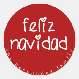 Adesivo Feliz Navidad - Natal Vermelho Personalizado