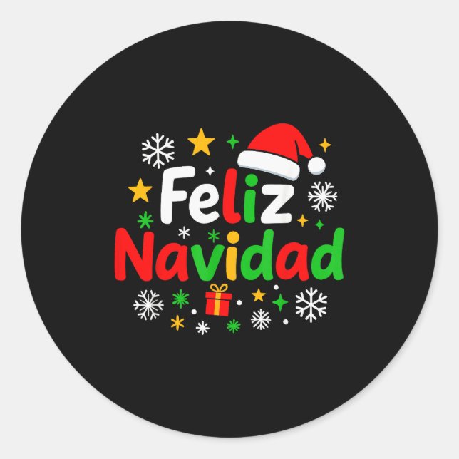 Adesivo Feliz Navidad Pajamas Shirt, Cute Spanish Mexican  (Frente)