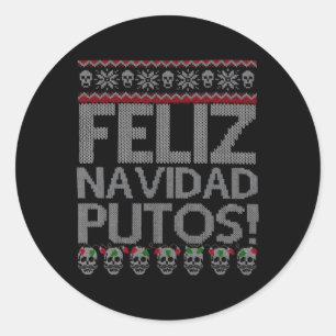 Adesivo Feliz Navidad Putos Chingon Ugly