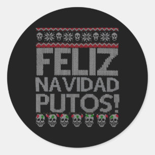 Adesivo Feliz Navidad Putos Chingon Ugly