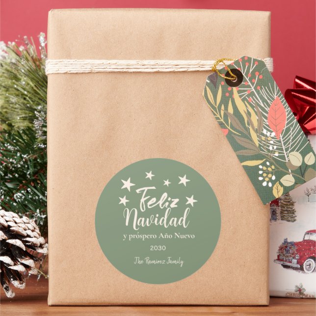 Adesivo Feliz Navidad y próspero Año Nuevo Holiday (Feriado)