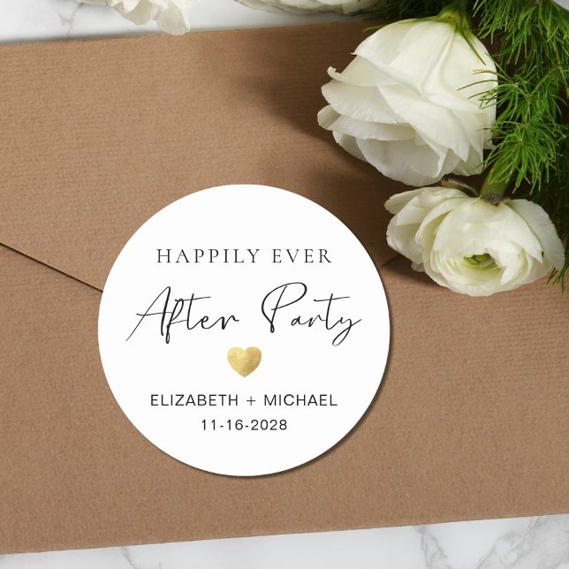 Adesivo Feliz Nunca Depois Da Recepção de casamento (Criador carregado)