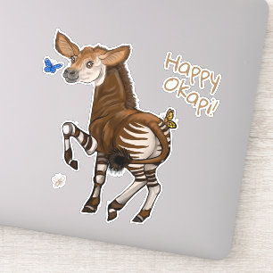 Adesivo Feliz Okapi!