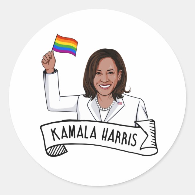 Adesivo Feliz Orgulho de Kamala Harris (Frente)