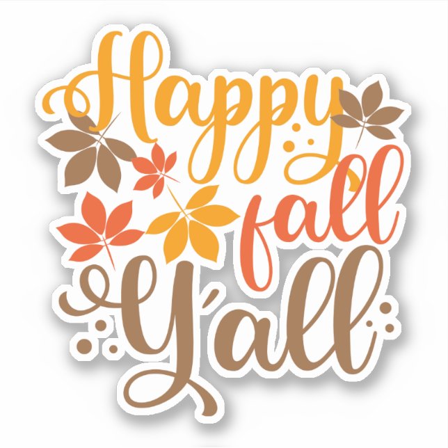 Adesivo Feliz outono para vocês (Frente)