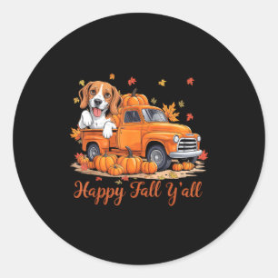 Adesivo Feliz Outono Vocês Todos Beagle Cachorro Caminhão