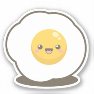 Adesivo Feliz Ovo Casado de Kawaii