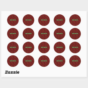 Adesivo Feliz Padrão de Natal Elegante