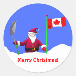 Adesivo Feliz Papai noel de Natal no Canadá