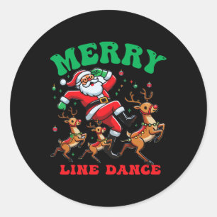 Adesivo Feliz Papais noeis De Dança Da Linha De Natal E