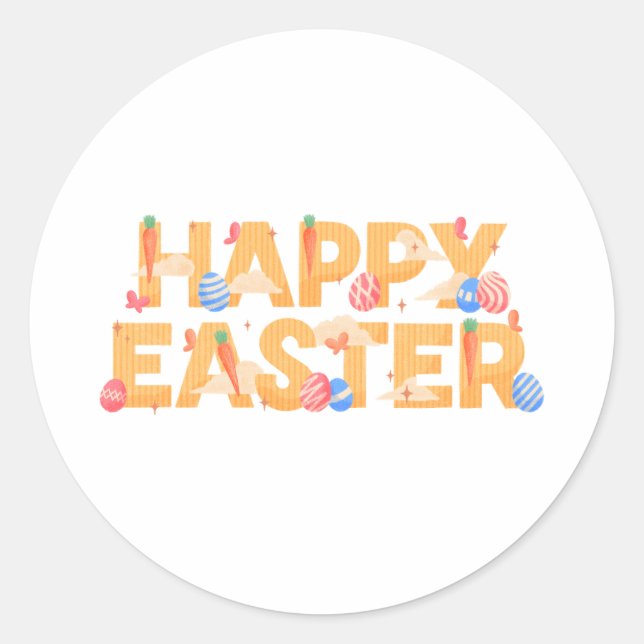 Adesivo Feliz Páscoa (Frente)