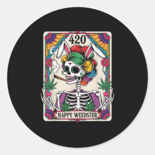 Adesivo Feliz Páscoa de Weedster Skeleton Tabagismo Tarot