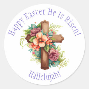 Adesivo Feliz Páscoa Religioso Ele Ressuscitou Hallelujah