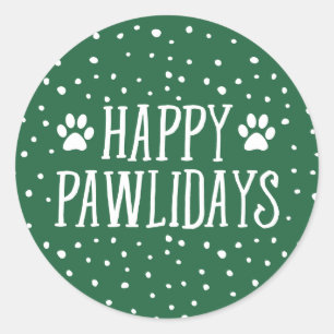 Adesivo Feliz Pawlidays Feriado Verde