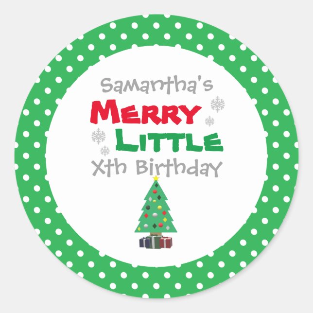 Adesivo Feliz pequeno aniversário (Frente)