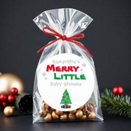 Adesivo Feliz pequeno Chá de fraldas