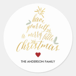 Adesivo Feliz Pequeno vinheta de Natal
