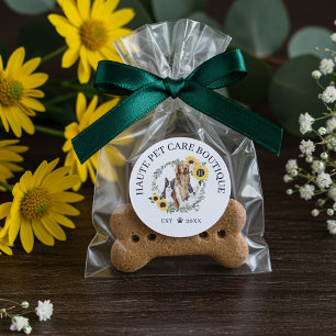 Adesivo Feliz Pet Family Pet Care & Grooming Monograma