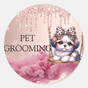 Adesivo Feliz Pet Family Pet Care & Grooming Monograma Tea