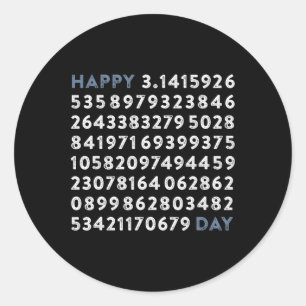Adesivo Feliz Pi Day 100 Dígitos Geek Matemático Engraçado