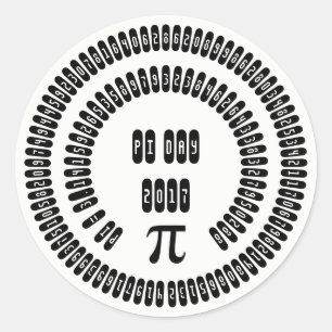 Adesivo Feliz Pi Day 2017 - Dígitos Matemáticos 3.14