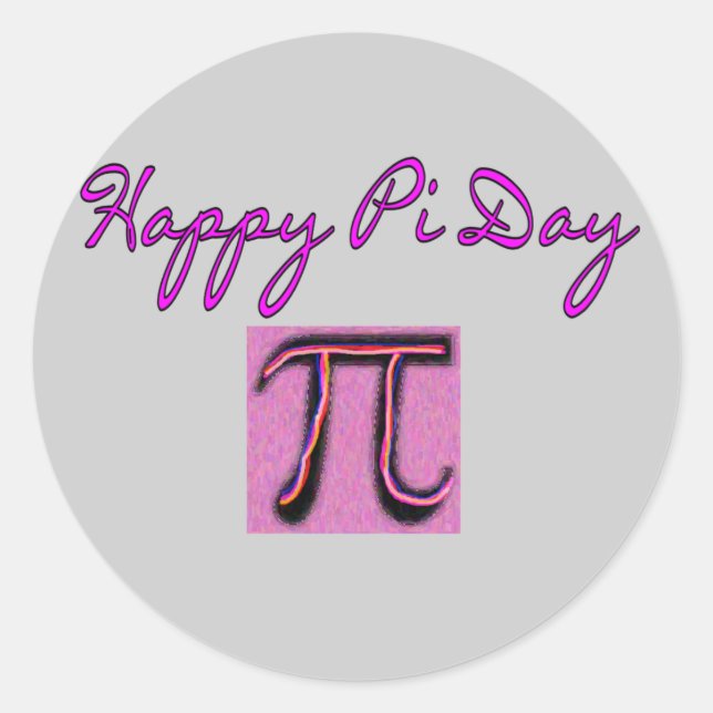 Adesivo Feliz Pi Day — Artsy (Frente)