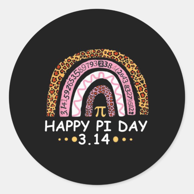 Adesivo Feliz Pi Day - Engraçado Professor de Matemática M (Frente)