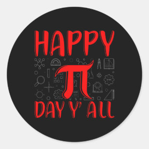Adesivo Feliz Pi Day Engraçado Símbolo Men Women Pie