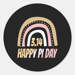 Adesivo Feliz Pi Day Matemático Professor Rainbow Pi Da