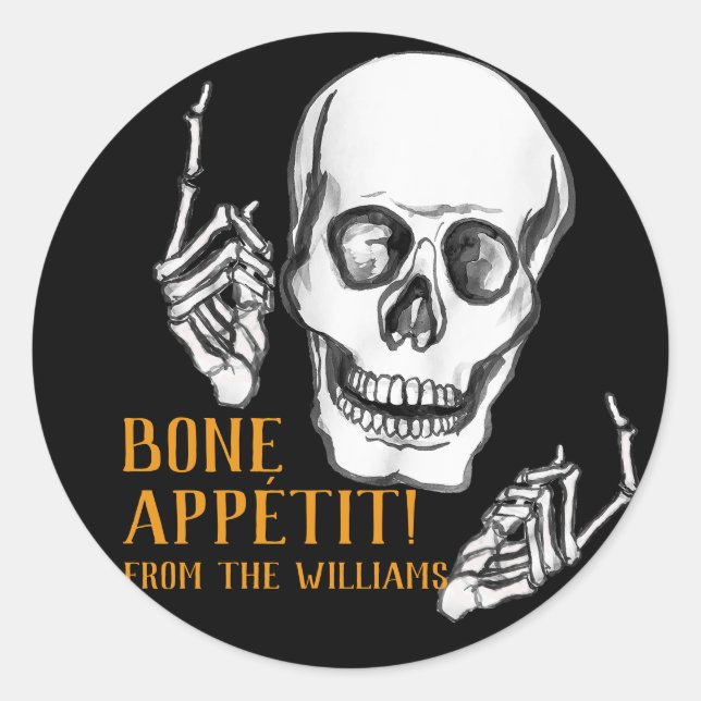 Adesivo Feliz piada de Halloween (Frente)