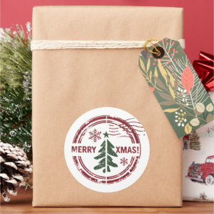 Adesivo Feliz Posto de Natal Cartaz Divertido