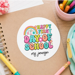Adesivo Feliz Primeiro Dia de Aula