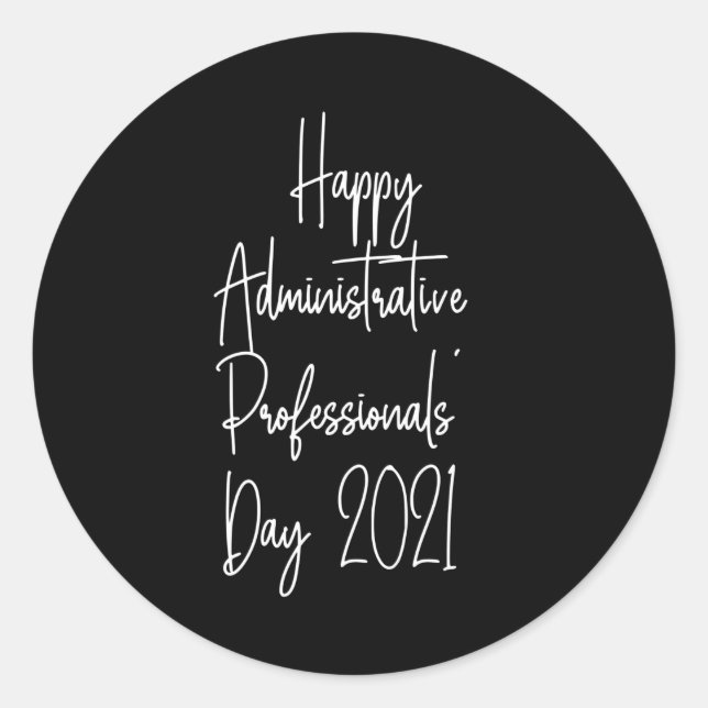 Adesivo Feliz profissional administrativo, admin 2021 (Frente)