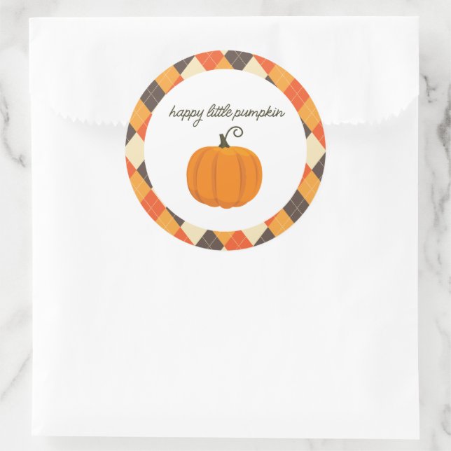 Adesivo Feliz Pumpkin Party Favor dos Stickers (Bolsa)