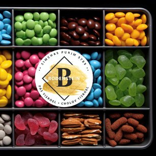 Adesivo Feliz Purim - Informações sobre Kosher Monograma D