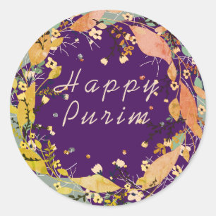 Adesivo Feliz Purim Personalize a coroa