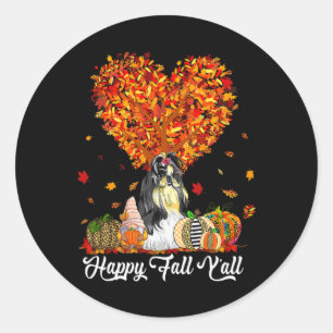 Adesivo Feliz Queda Todos Vocês Engraçados Shih Tzu Autumn