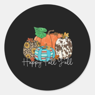 Adesivo Feliz Queda Vocês Todos Leopard Pumpkin Autumn Sea