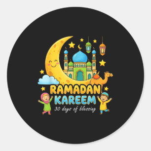 Adesivo Feliz ramadan mubarak para jovens rapazes mês de r