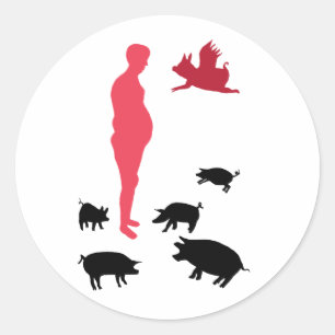 Adesivo Feliz Refeição Vegeteriana Pau A Fazenda