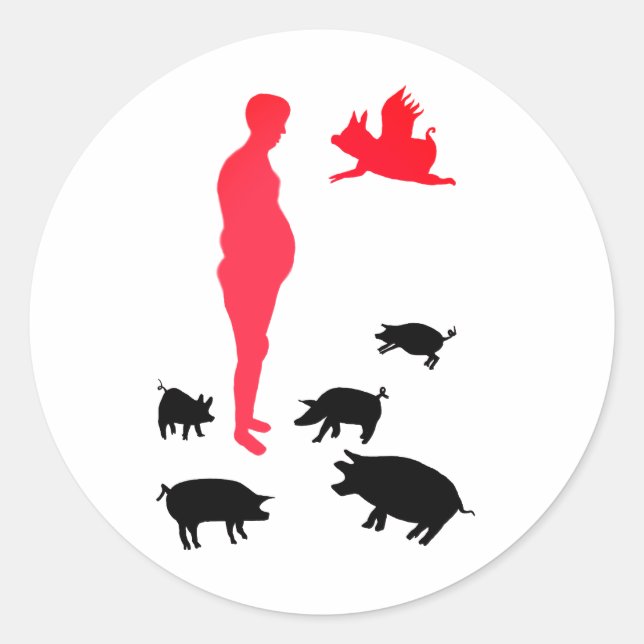 Adesivo Feliz Refeição Vegeteriana Pau A Fazenda (Frente)