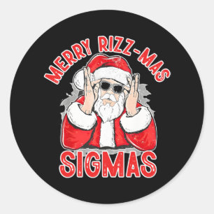 Adesivo Feliz Rizz Mas Sigmas Papais noeis Engraçam A Époc