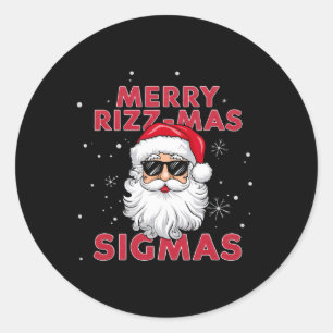 Adesivo Feliz Rizz Mas Sigmas Papais noeis Natal