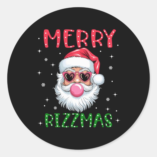 Adesivo Feliz Rizzmas Charisma Natal Rizz Santa Claus (Frente)
