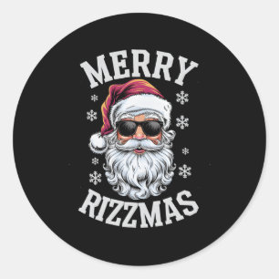 Adesivo Feliz Rizzmas Feliz Natal Papai Noel Feliz